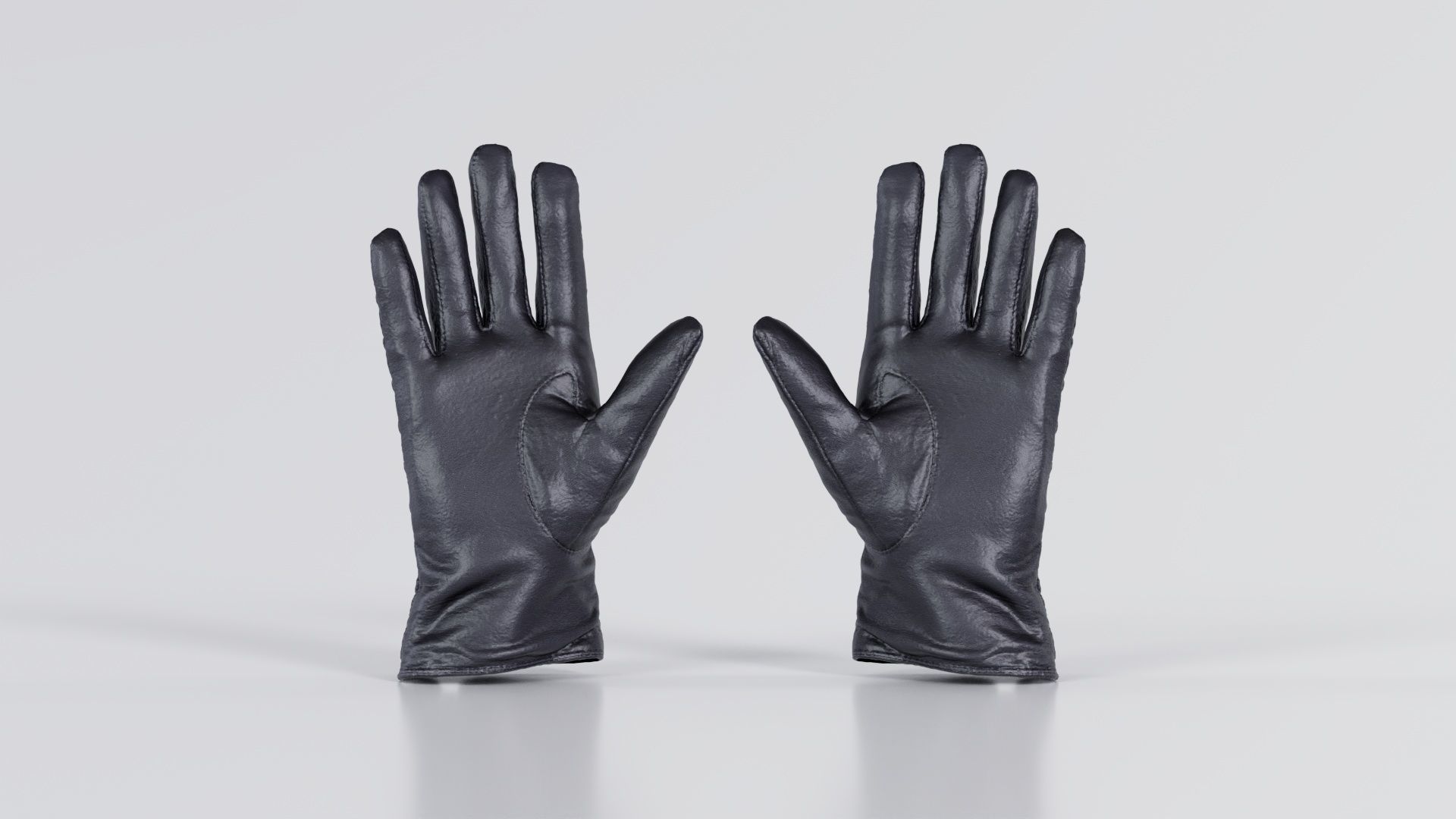 Padded Gloves Low-poly 3D model_1