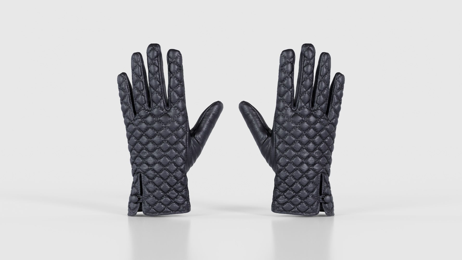 Padded Gloves Low-poly 3D model_15