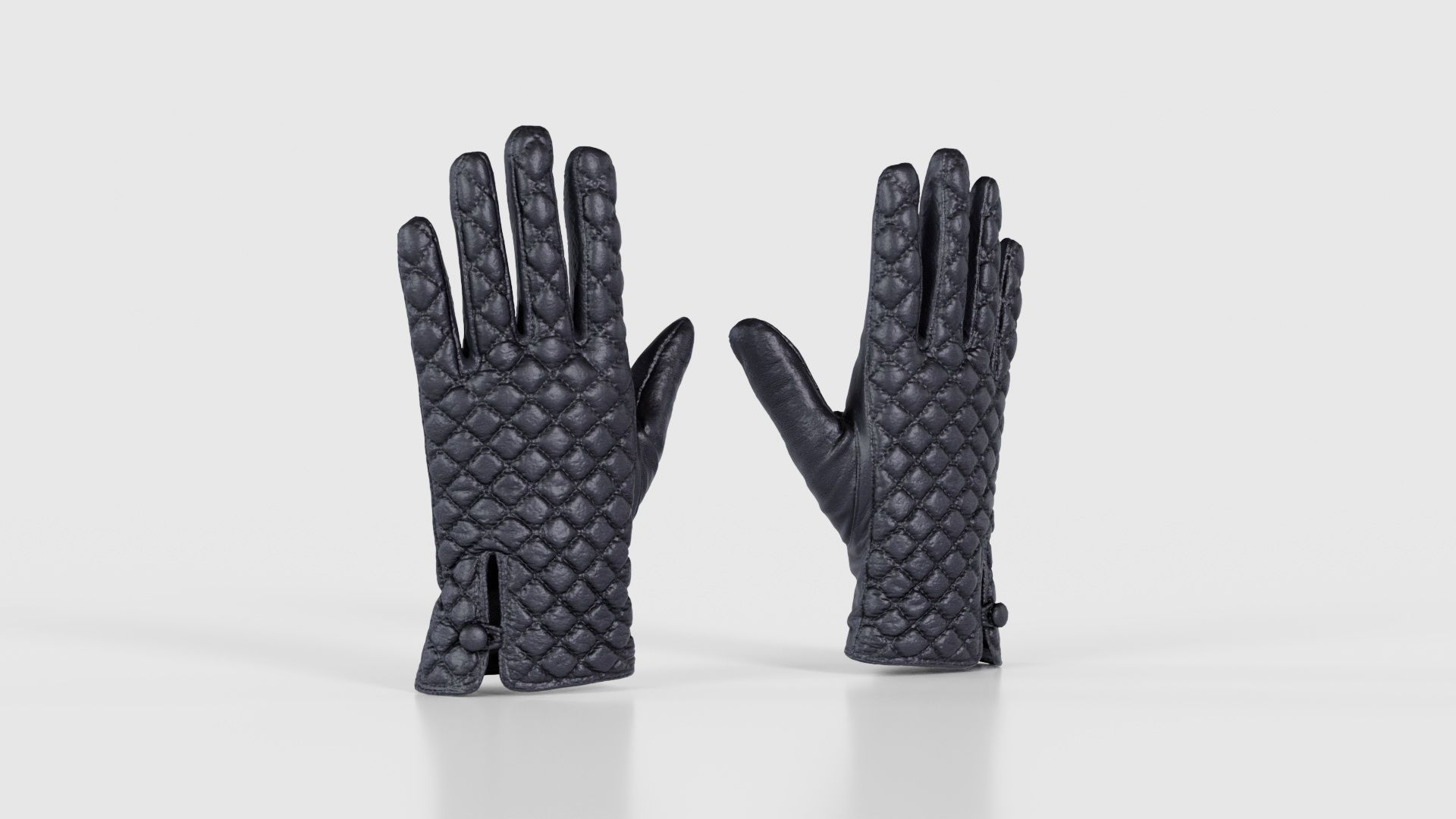 Padded Gloves Low-poly 3D model_16