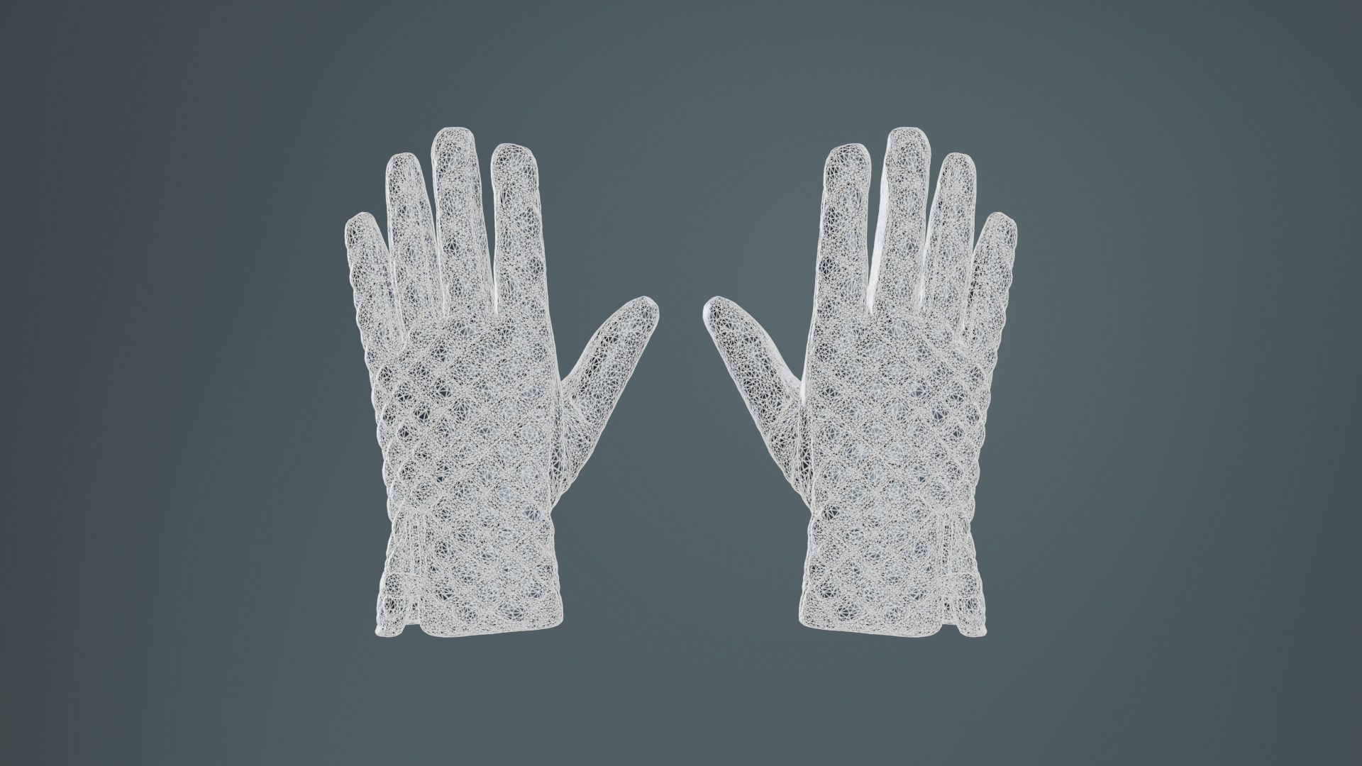Padded Gloves Low-poly 3D model_9