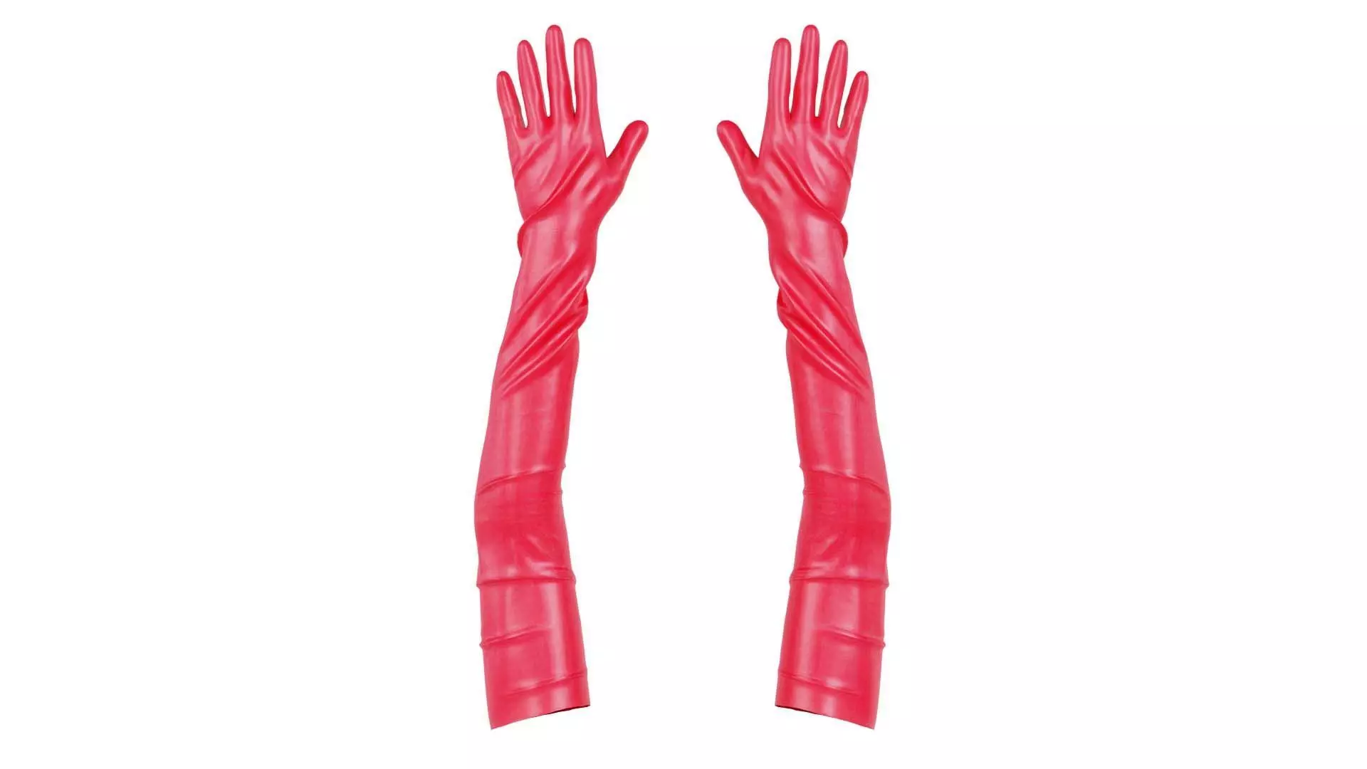 Shoulder Length Latex Gloves Low-poly 3D model_0
