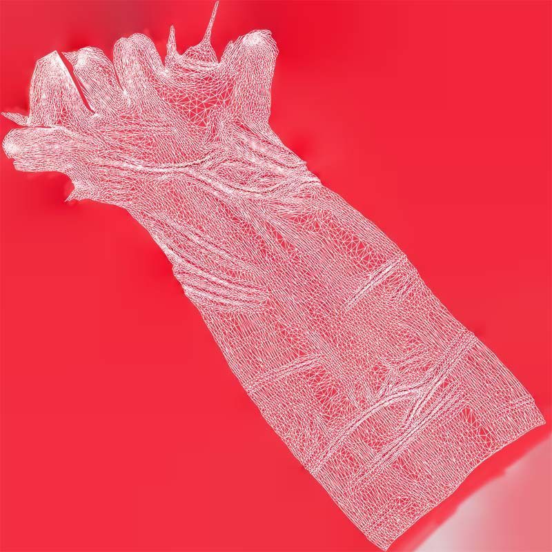 Shoulder Length Latex Gloves Low-poly 3D model_14