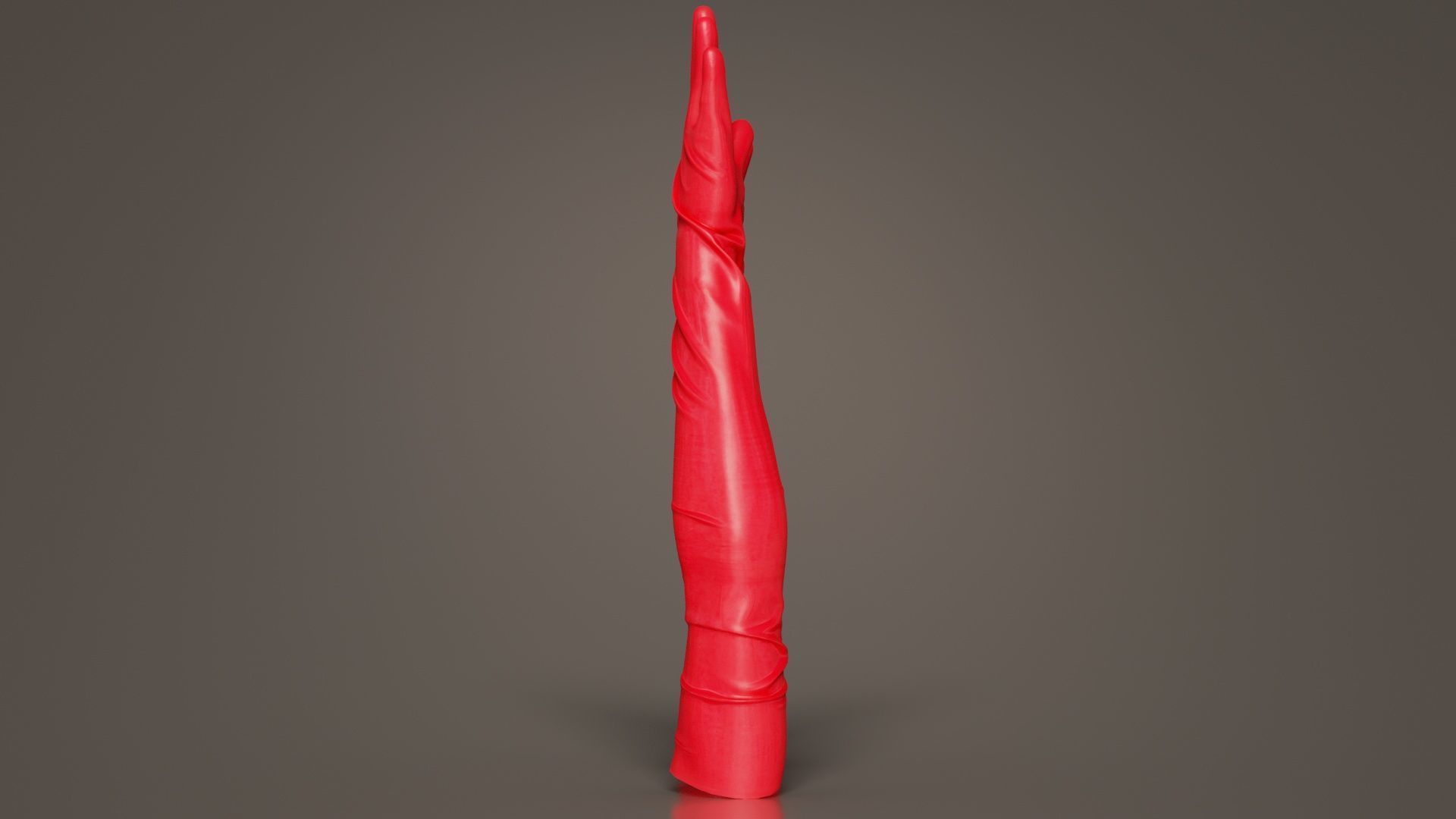 Shoulder Length Latex Gloves Low-poly 3D model_2