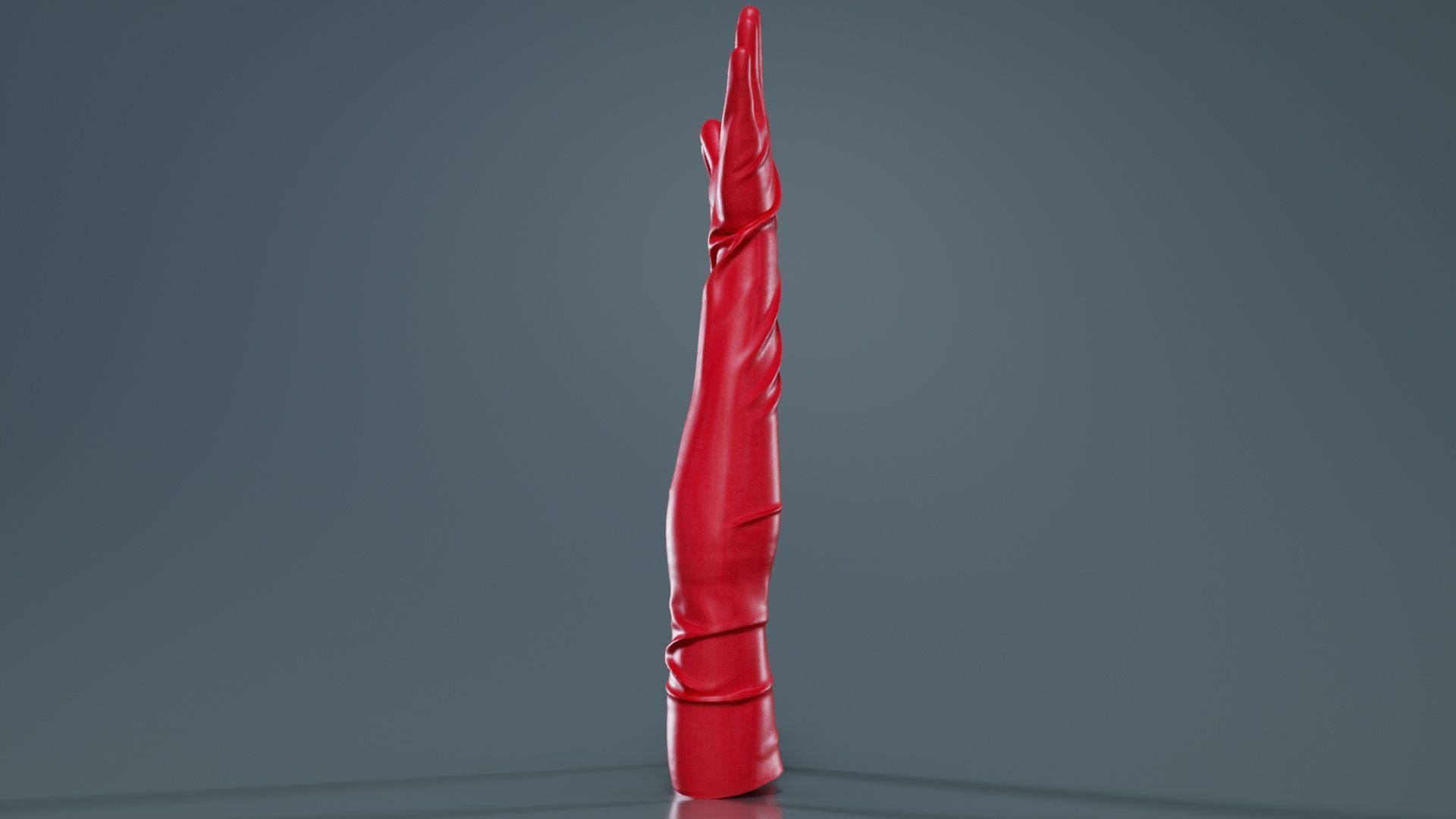 Shoulder Length Latex Gloves Low-poly 3D model_7