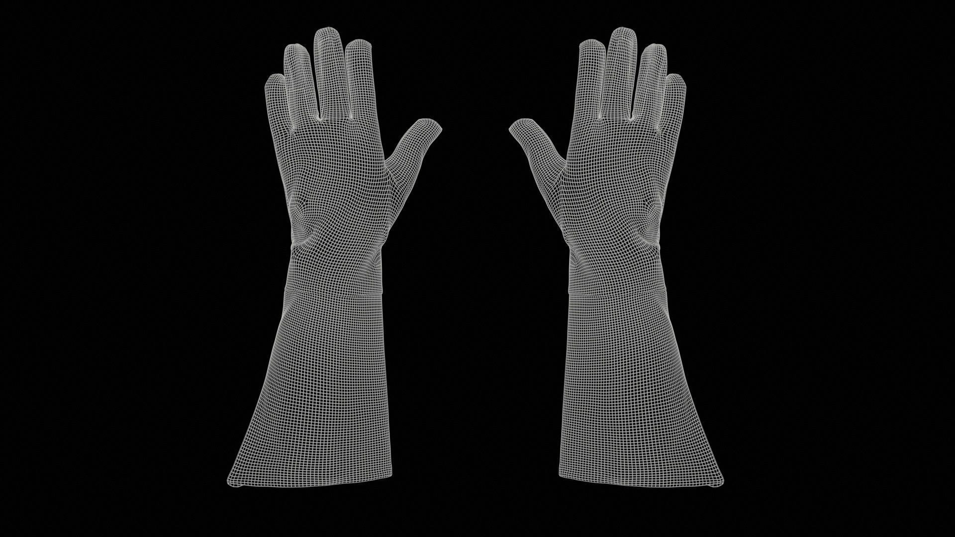 Superhero Glove Low-poly 3D model_11