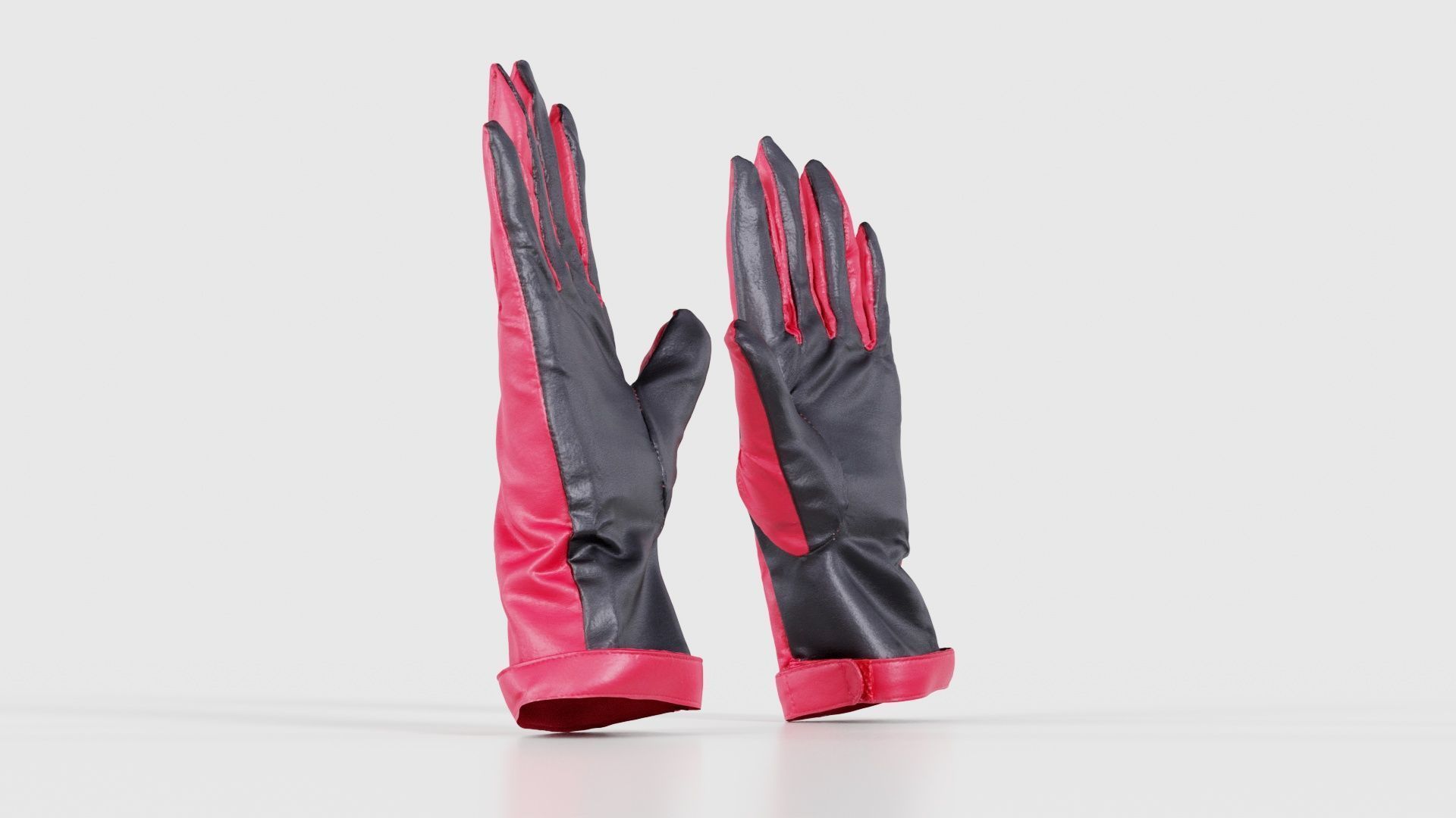 Two Tone Glove Low-poly 3D model_23
