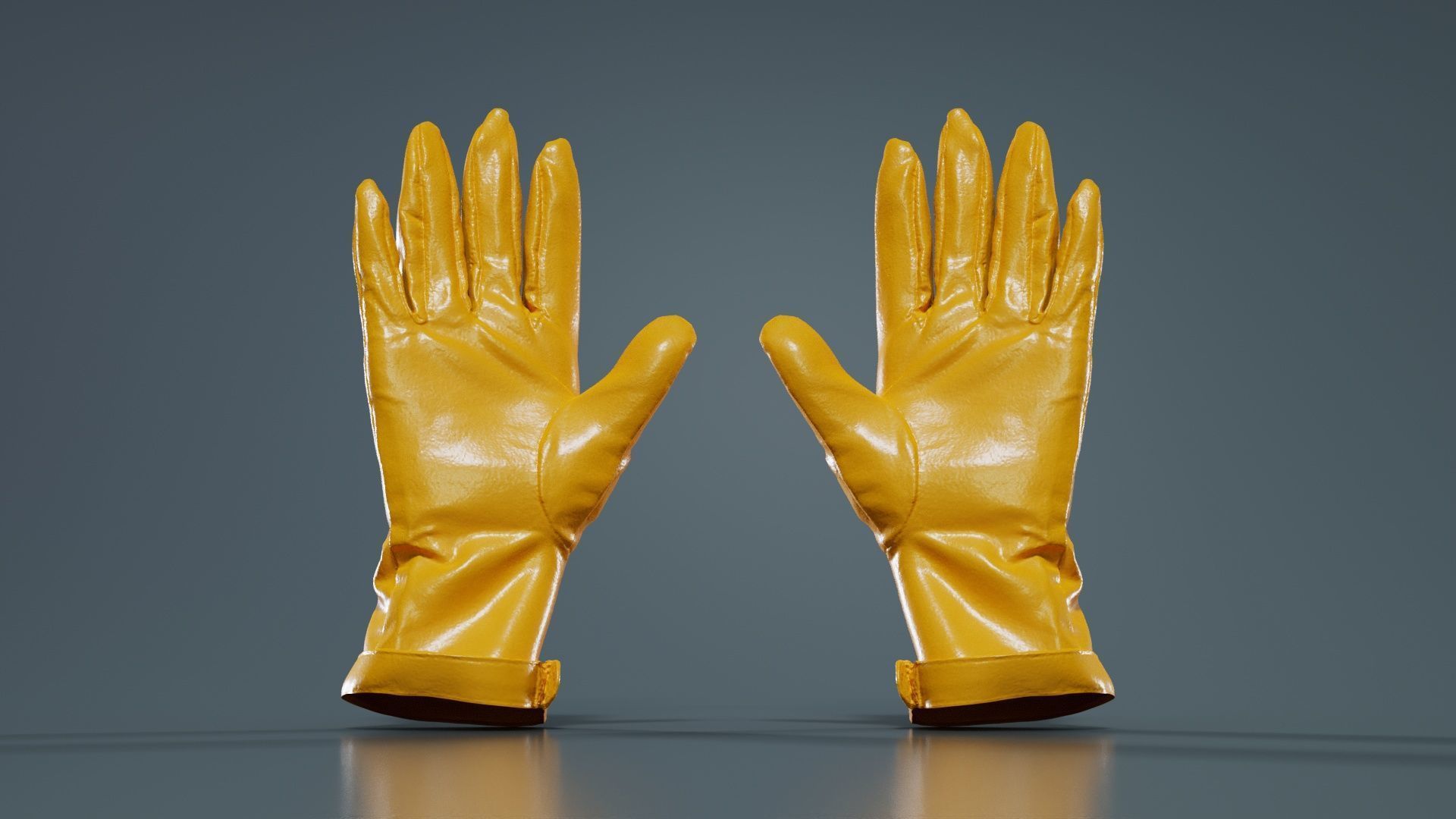 Two Tone Glove Low-poly 3D model_13