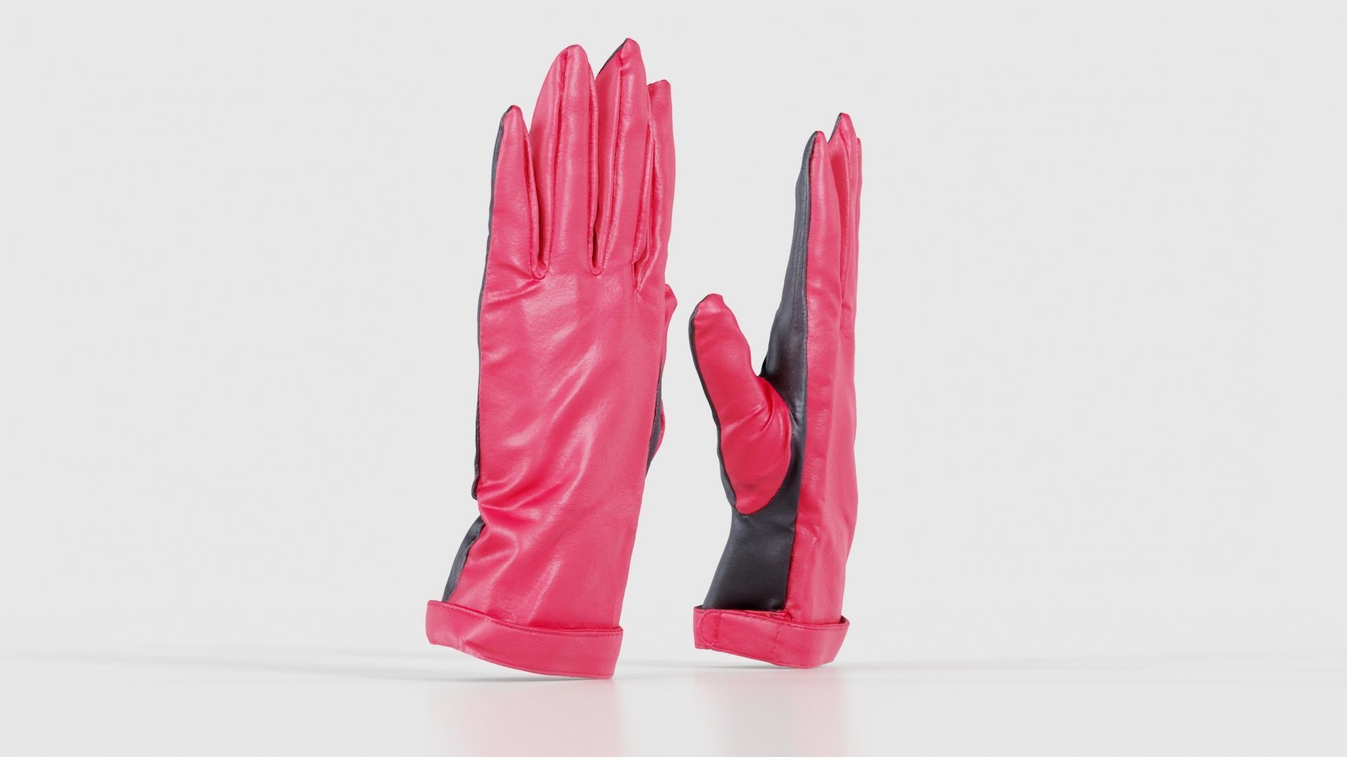 Two Tone Glove Low-poly 3D model_17