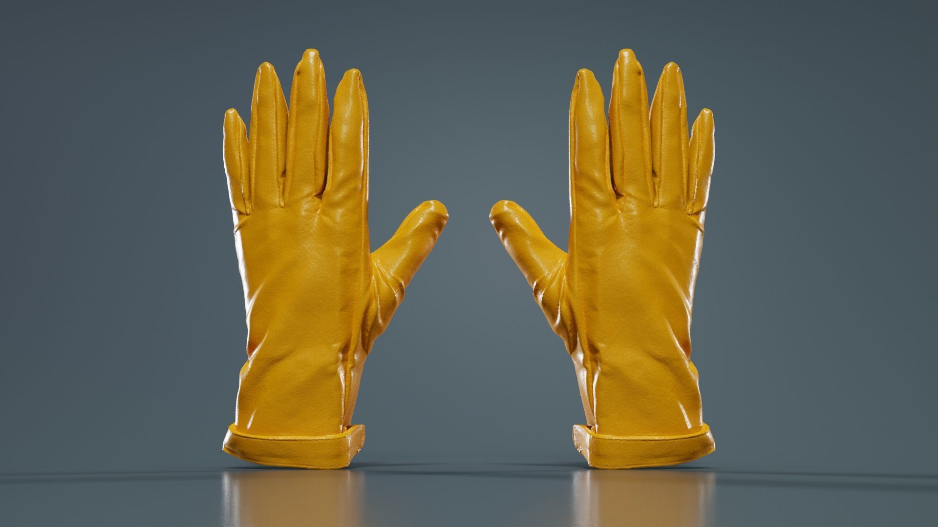 Two Tone Glove Low-poly 3D model_12