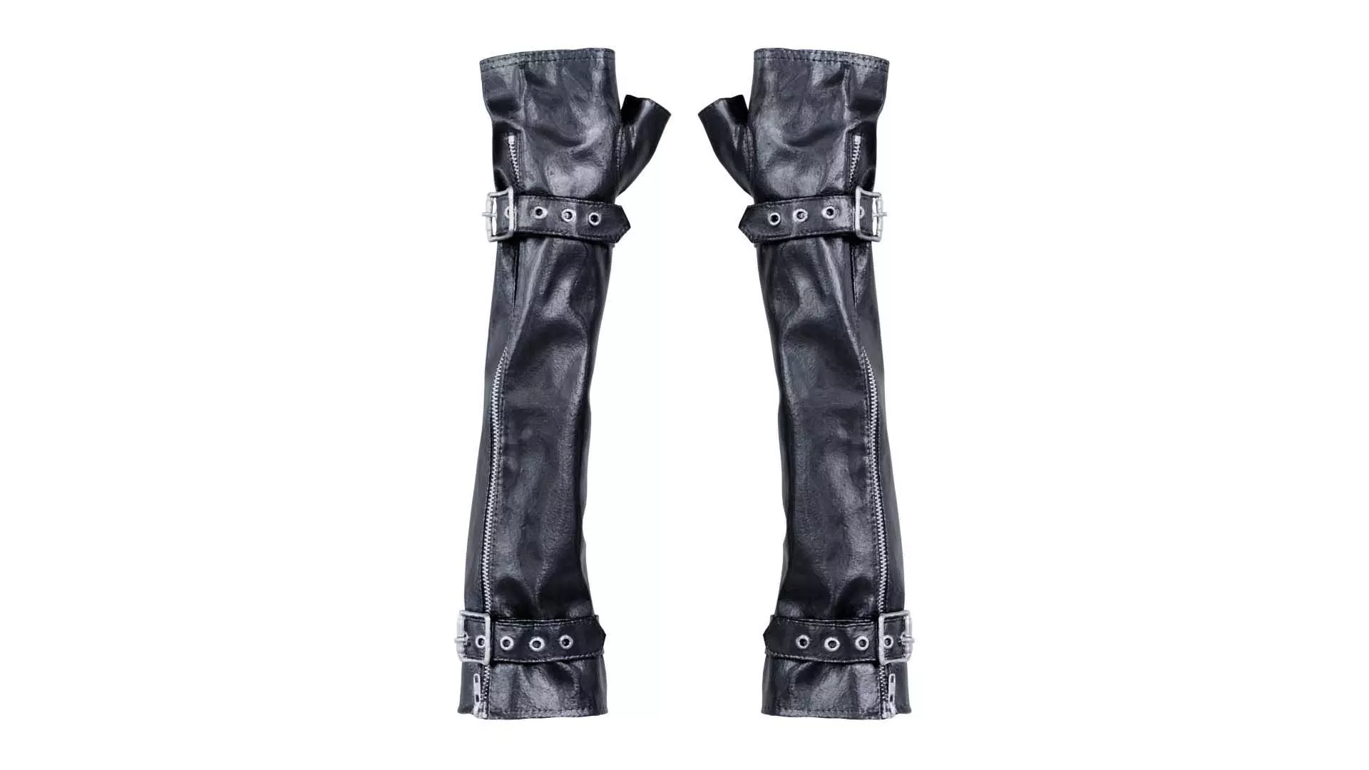 Vinyl Buckle Gloves Low-poly 3D model_0