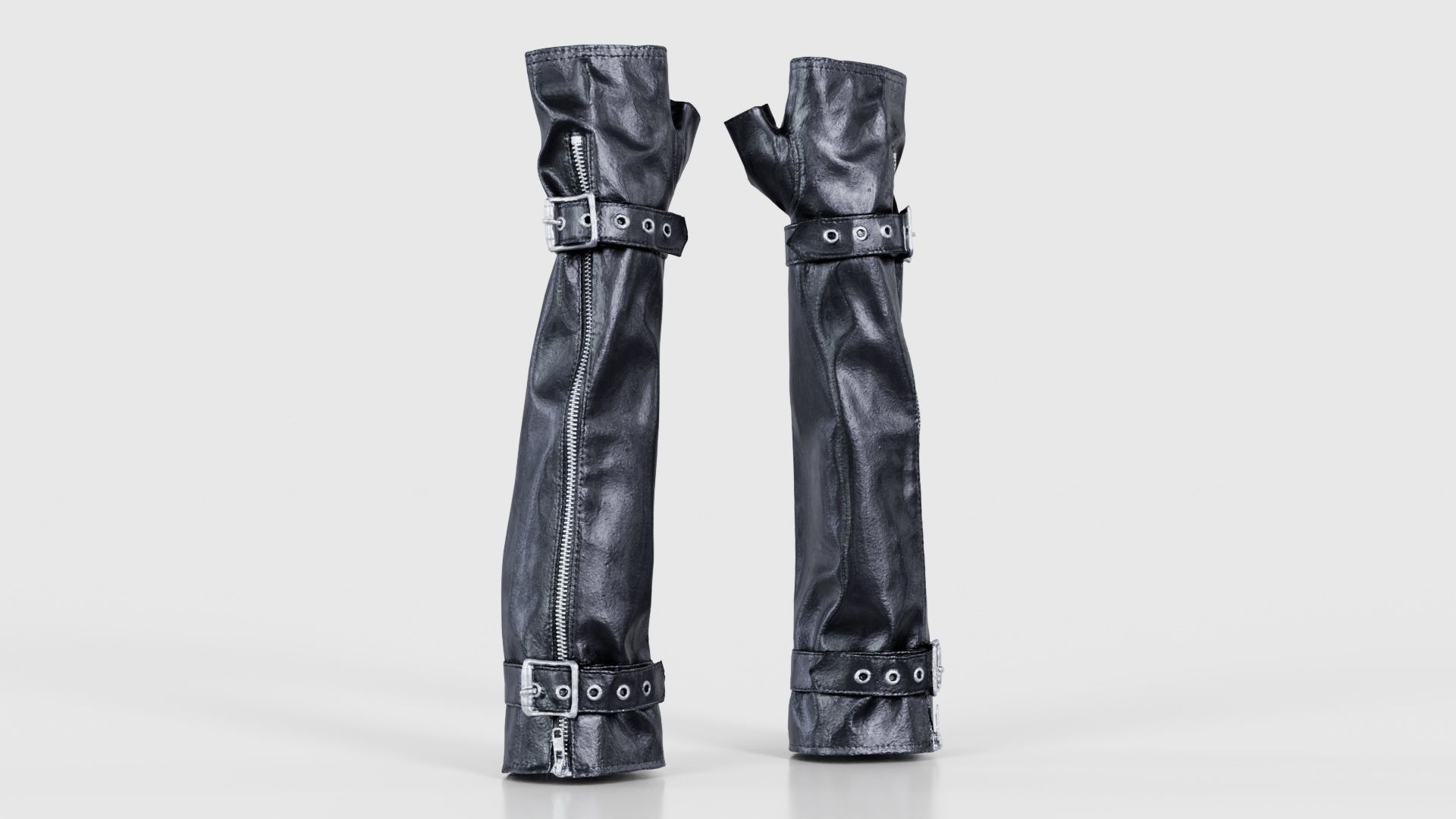 Vinyl Buckle Gloves Low-poly 3D model_16