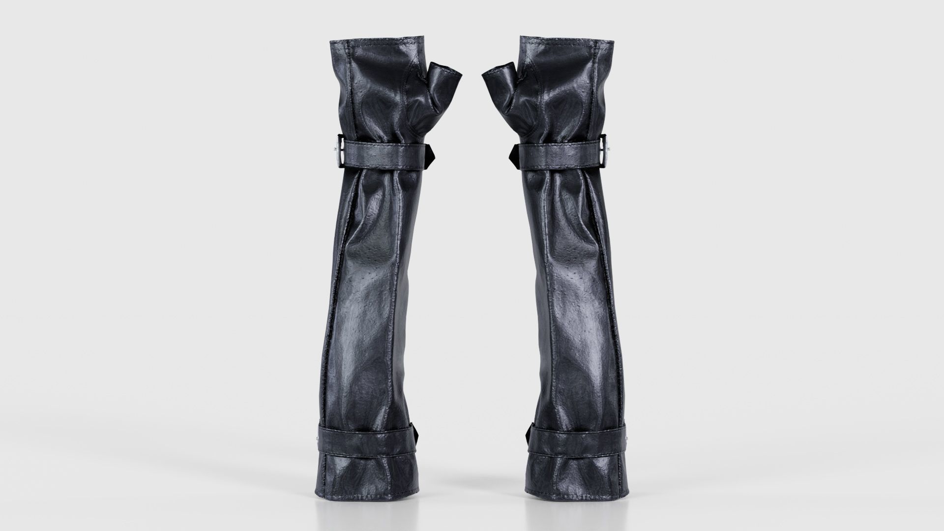 Vinyl Buckle Gloves Low-poly 3D model_21