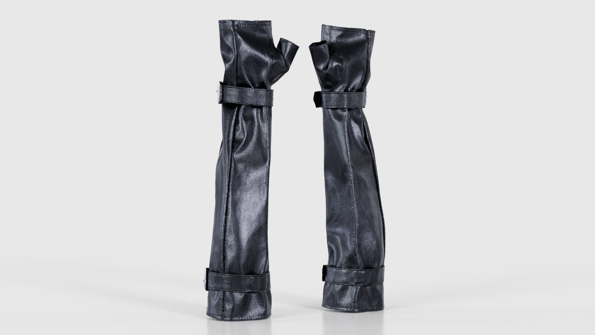 Vinyl Buckle Gloves Low-poly 3D model_22