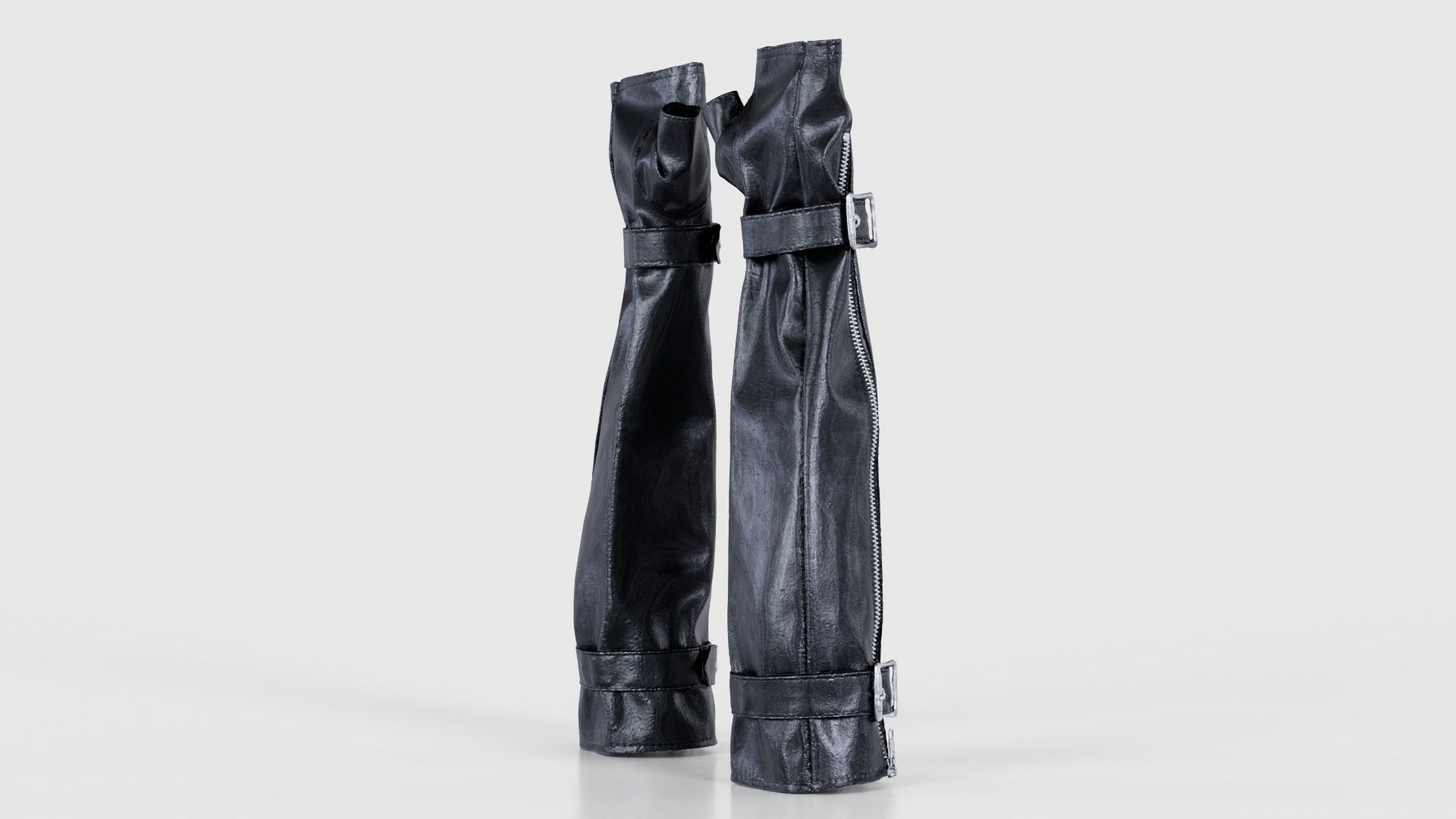 Vinyl Buckle Gloves Low-poly 3D model_19