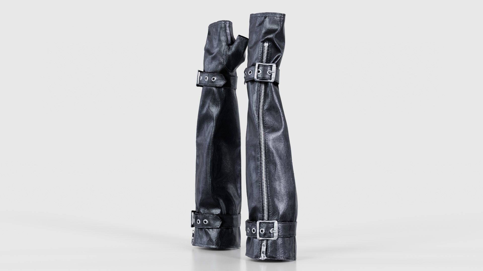 Vinyl Buckle Gloves Low-poly 3D model_25