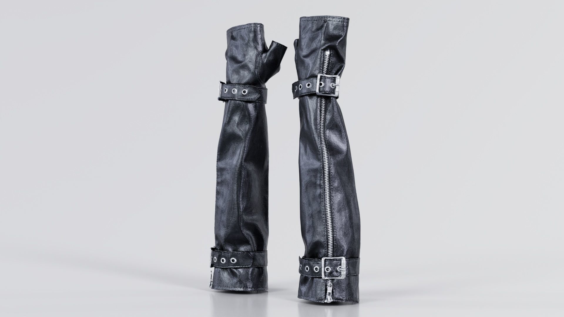 Vinyl Buckle Gloves Low-poly 3D model_3