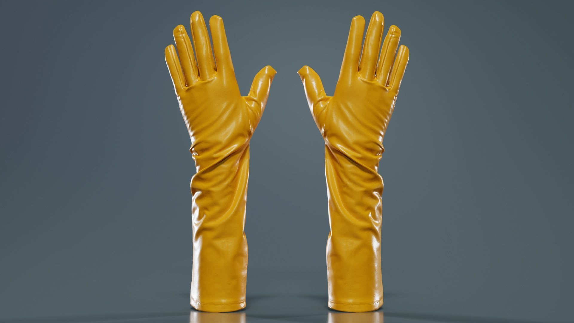 Vinyl Medium Glove Low-poly 3D model_12