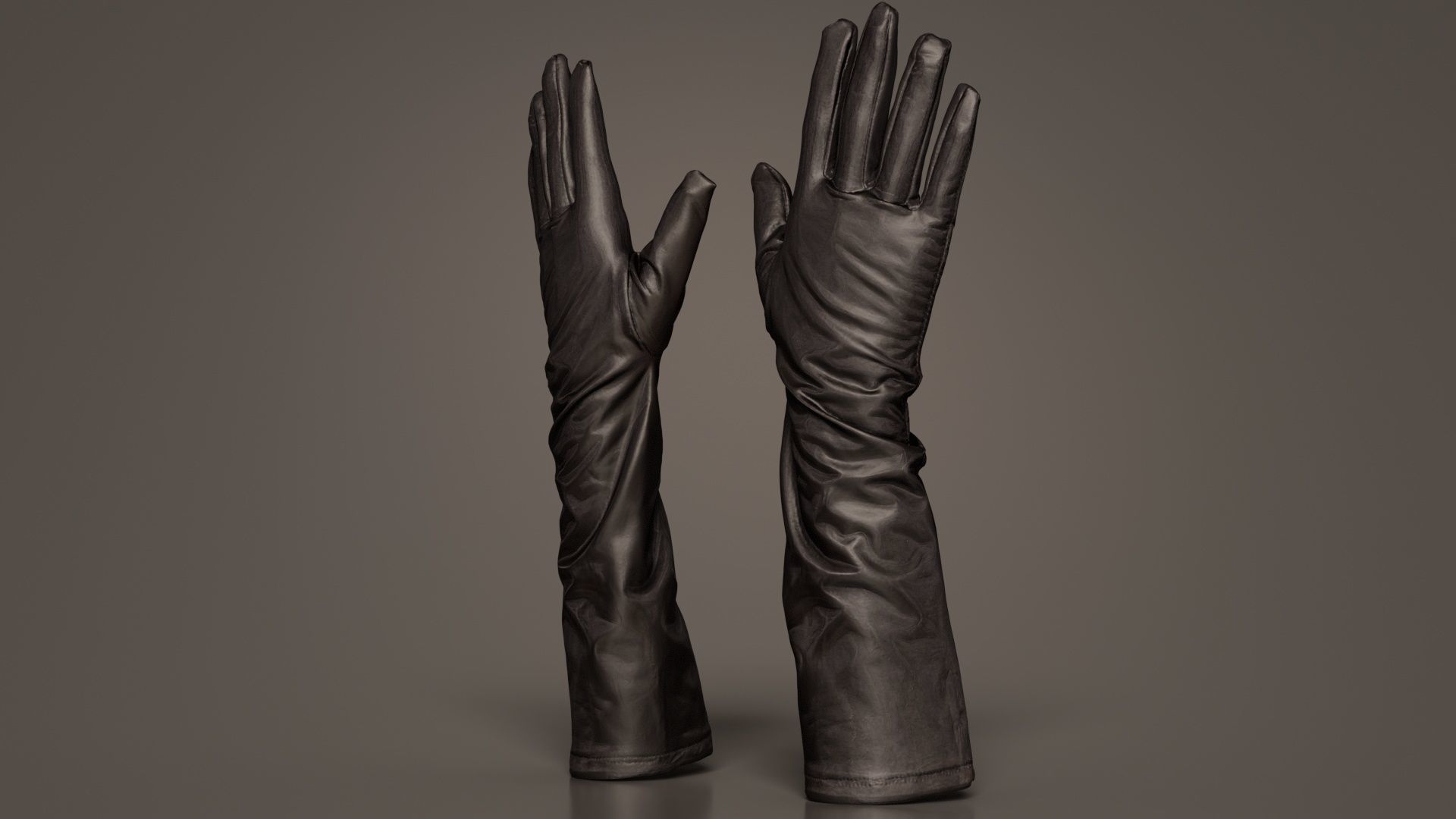 Vinyl Medium Glove Low-poly 3D model_8