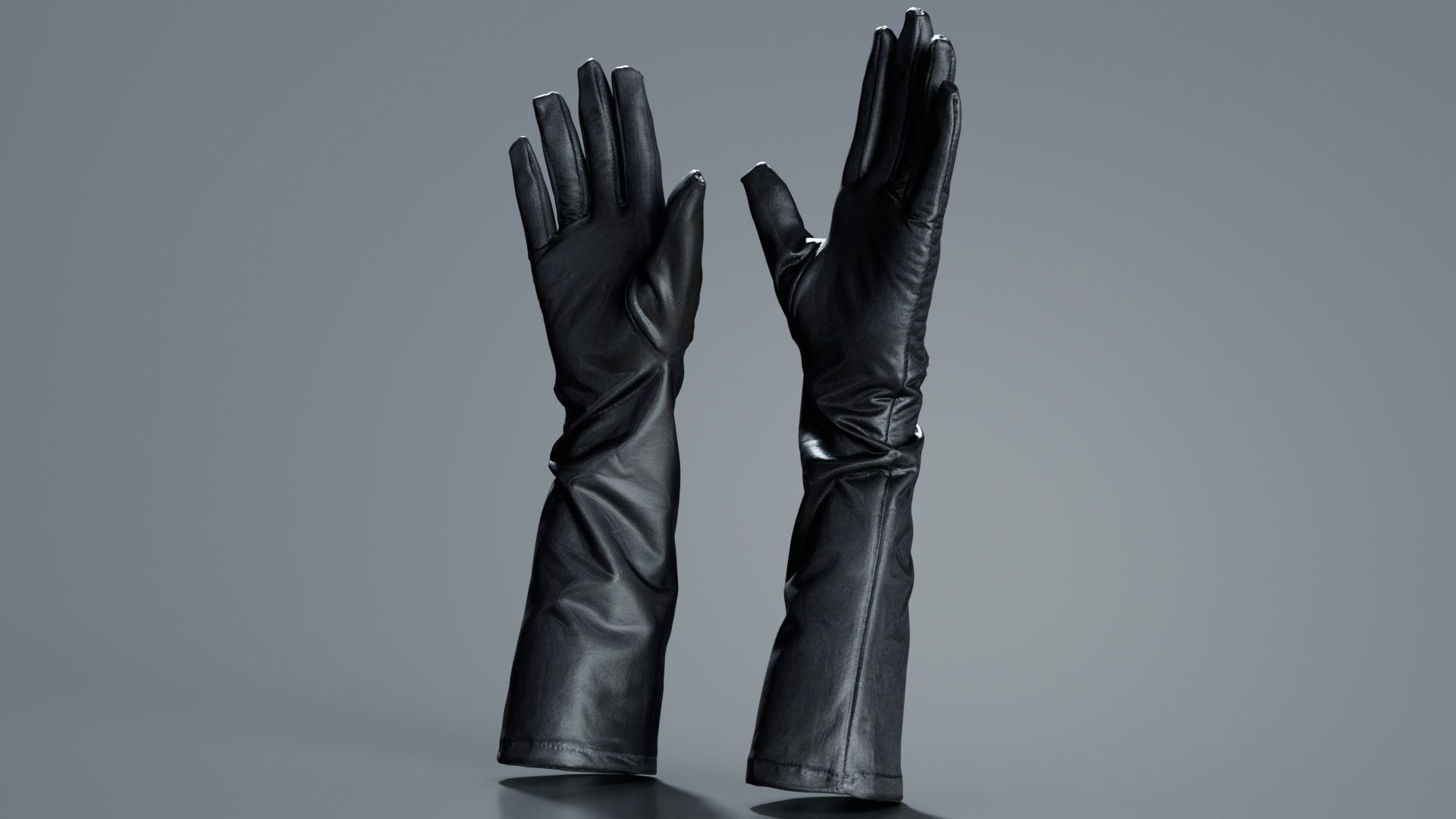 Vinyl Medium Glove Low-poly 3D model_5