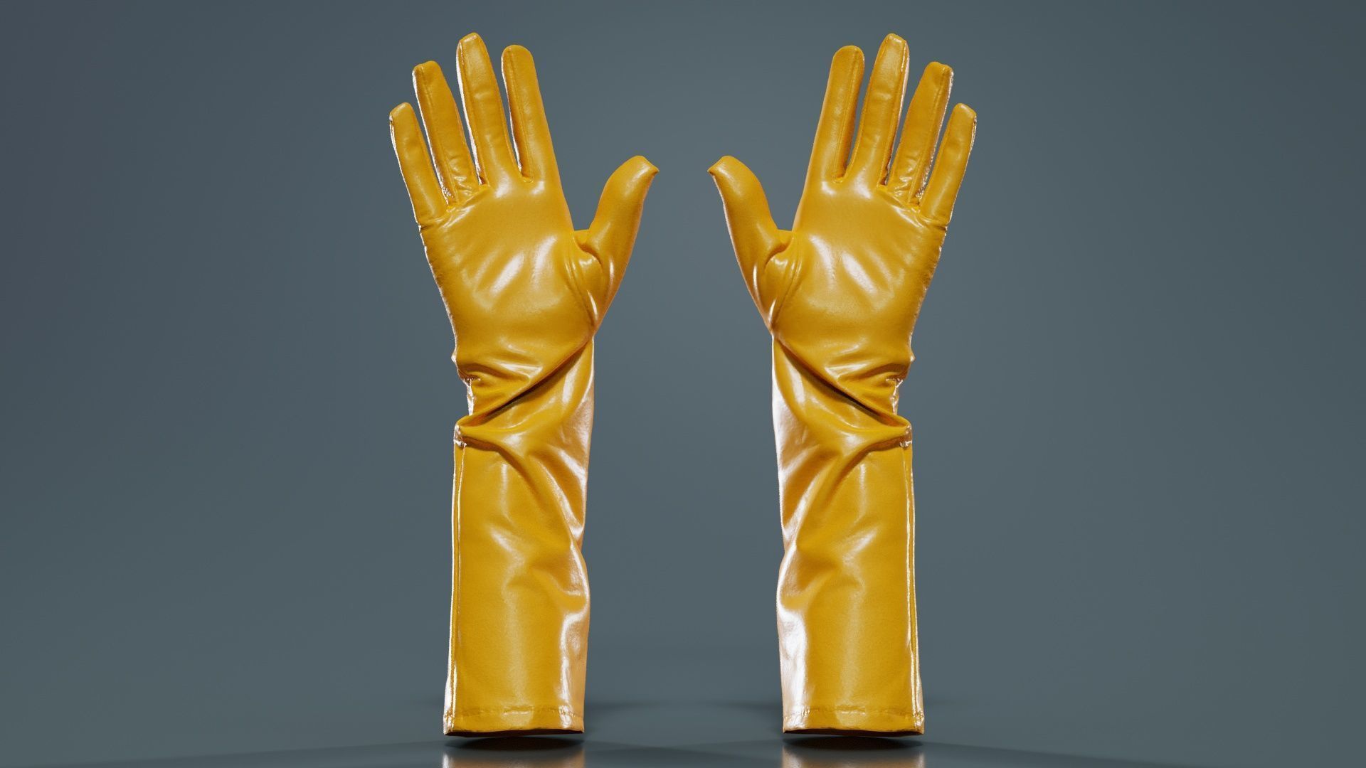 Vinyl Medium Glove Low-poly 3D model_13