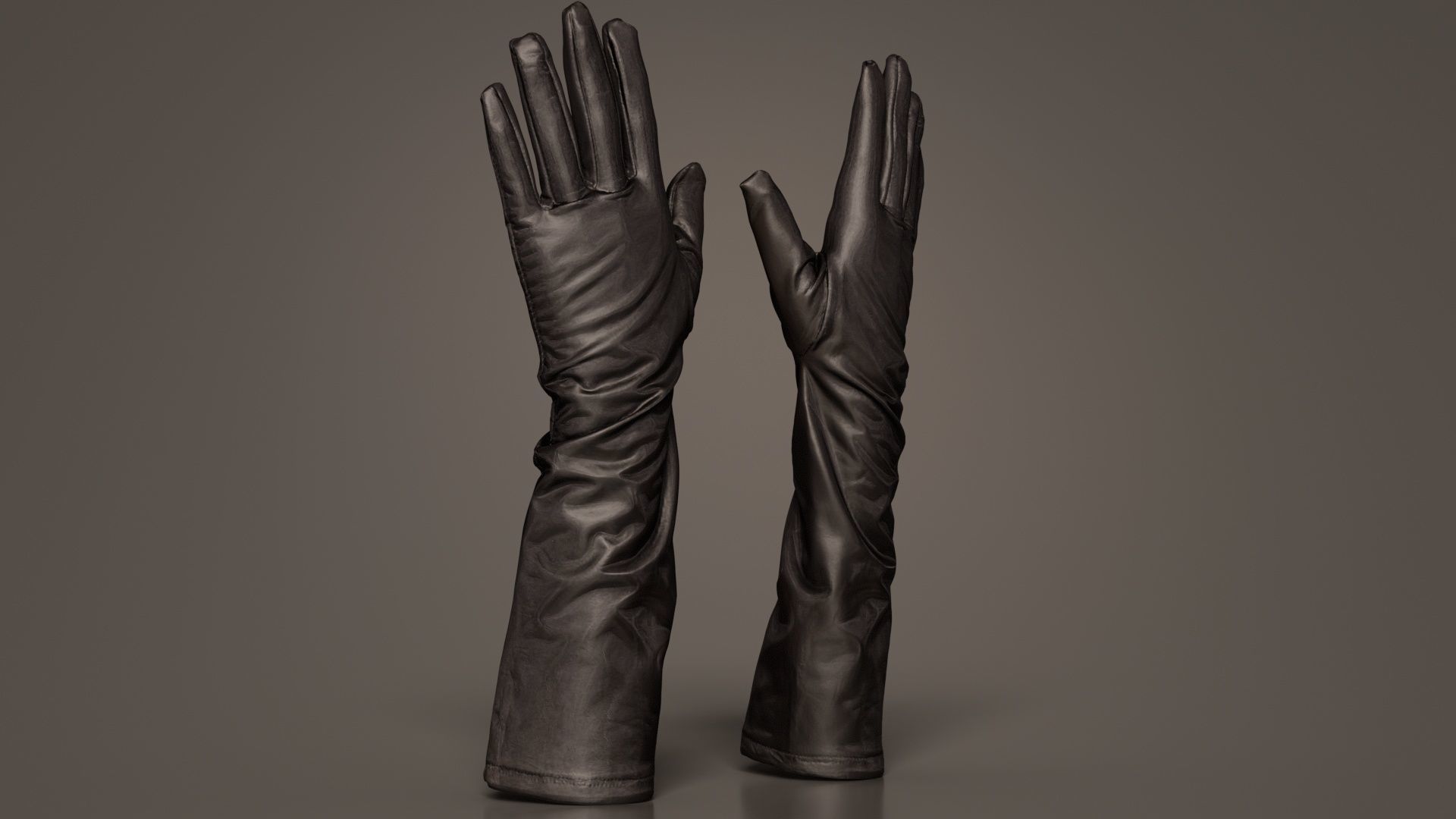 Vinyl Medium Glove Low-poly 3D model_4