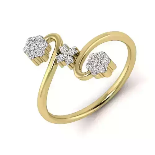 Women Diamond Ring 3dm STL  Render Details - PR-039 DIA