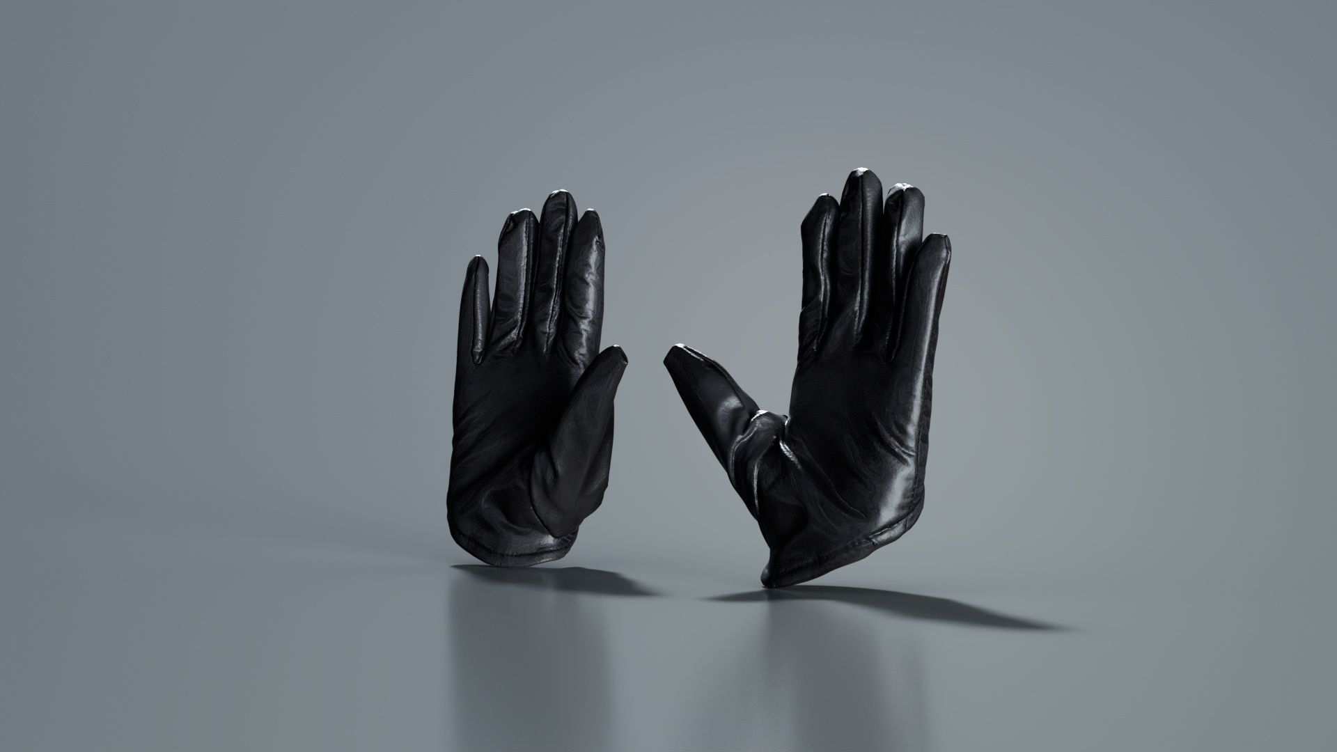 Vinyl Open Glove Low-poly 3D model_2
