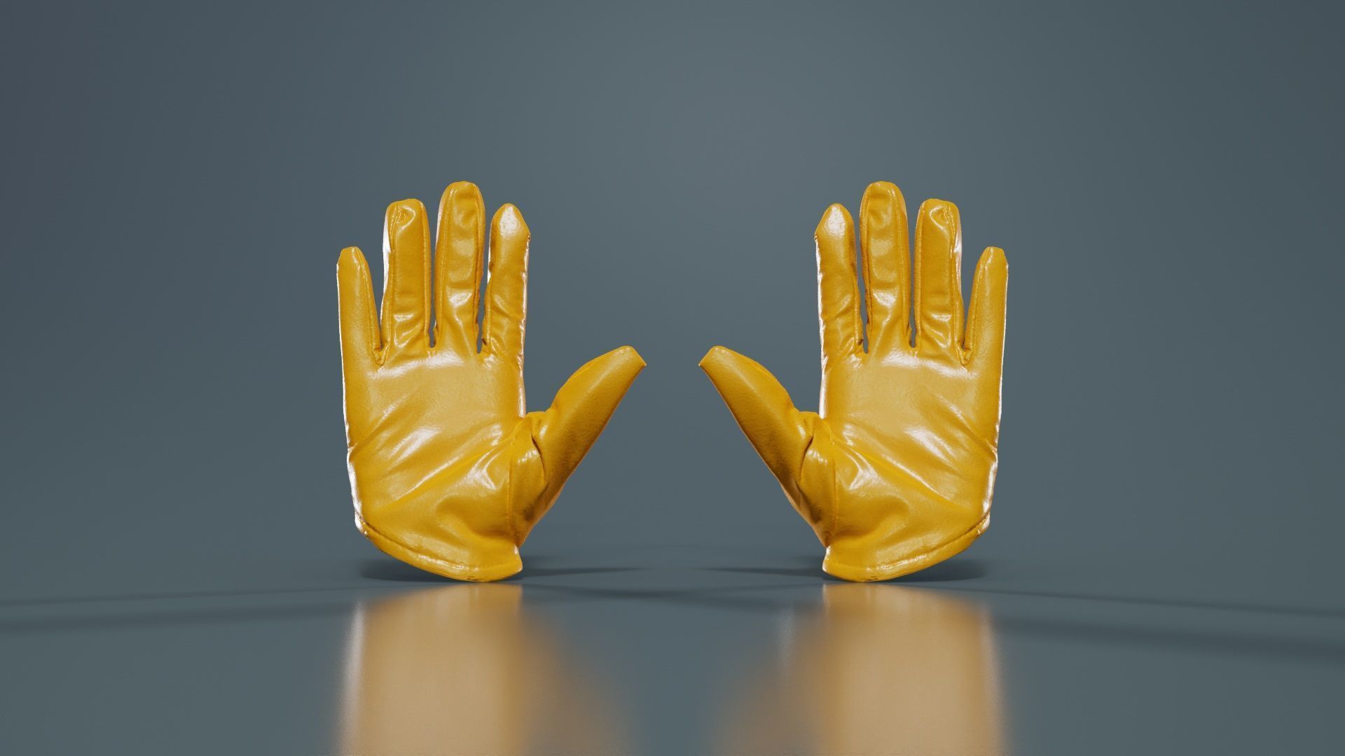 Vinyl Open Glove Low-poly 3D model_13