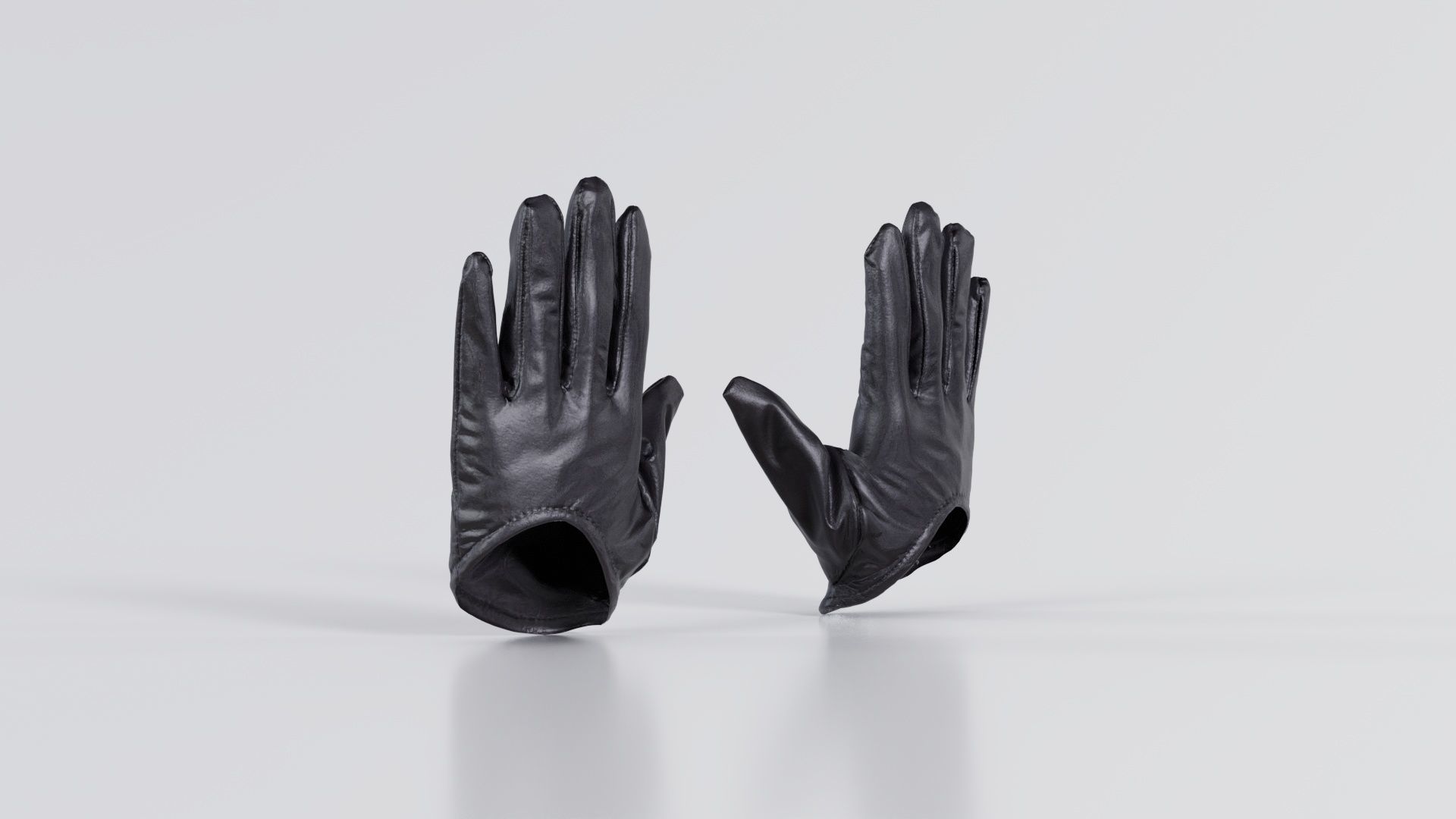 Vinyl Open Glove Low-poly 3D model_7