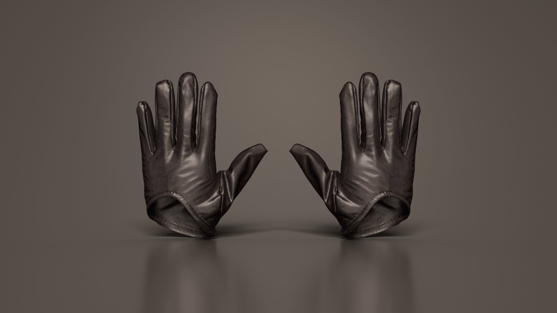Vinyl Open Glove Low-poly 3D model_4
