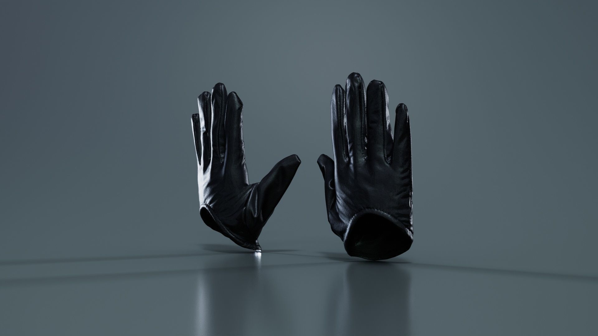 Vinyl Open Glove Low-poly 3D model_8