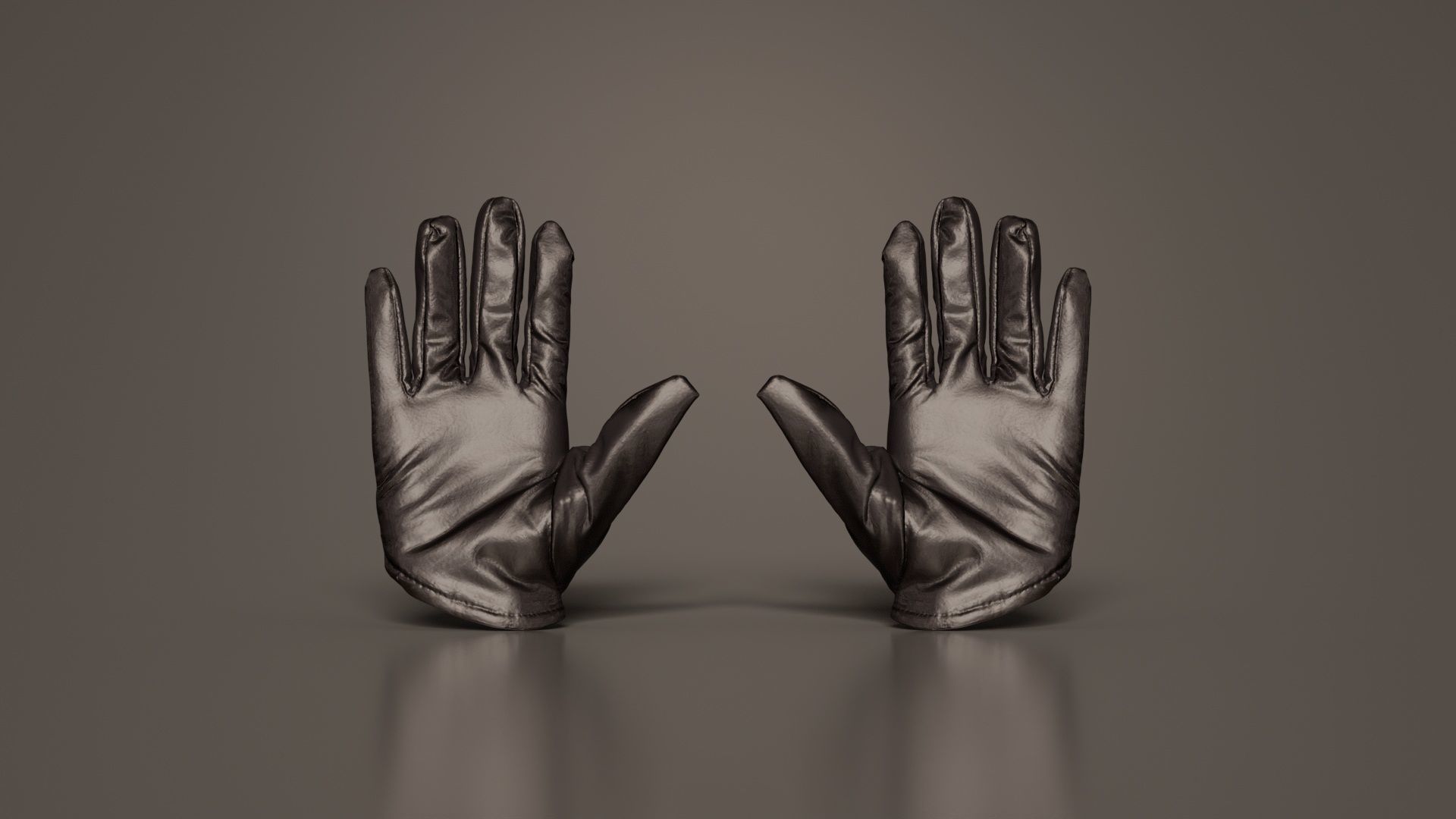 Vinyl Open Glove Low-poly 3D model_3