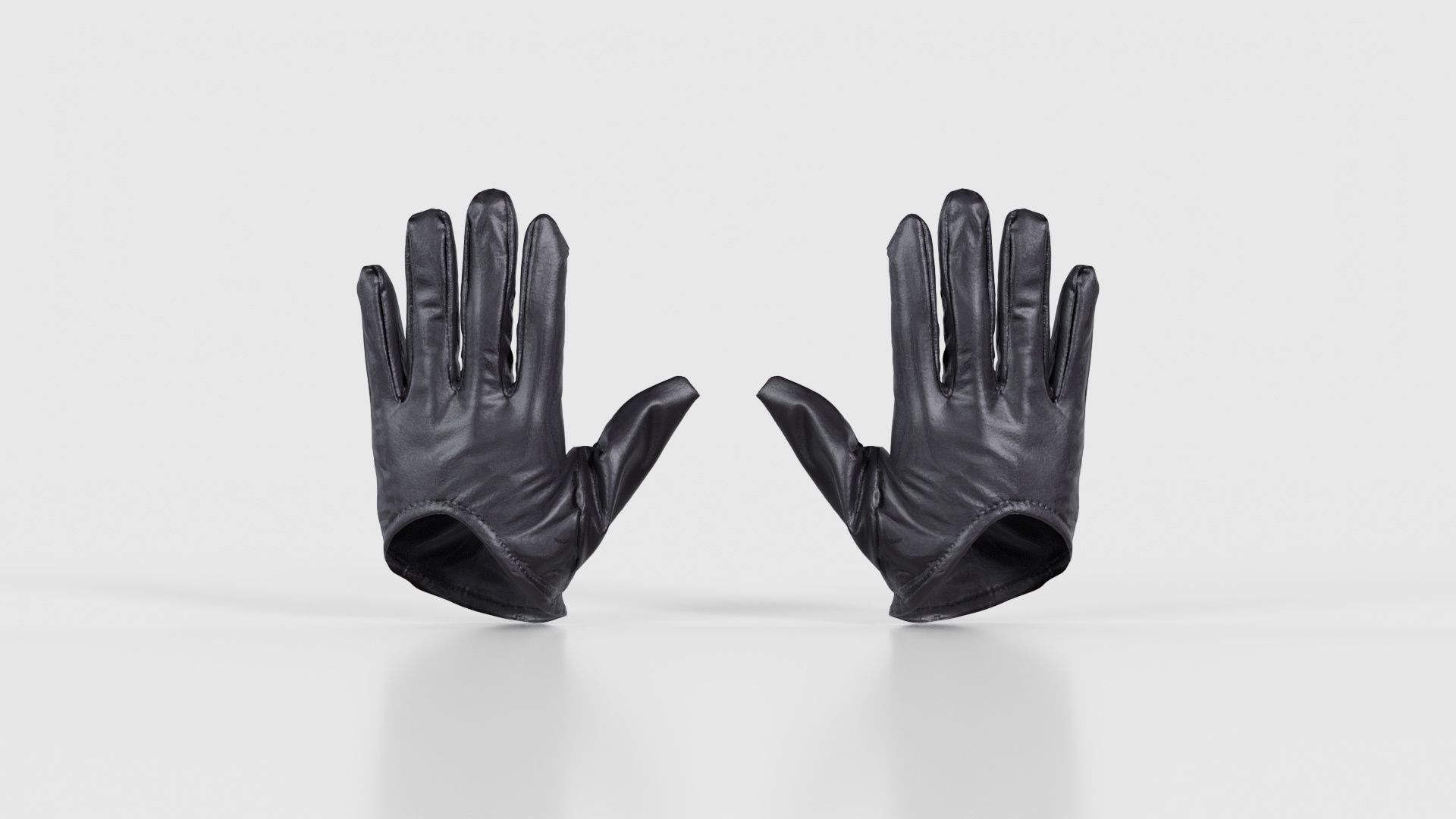 Vinyl Open Glove Low-poly 3D model_15