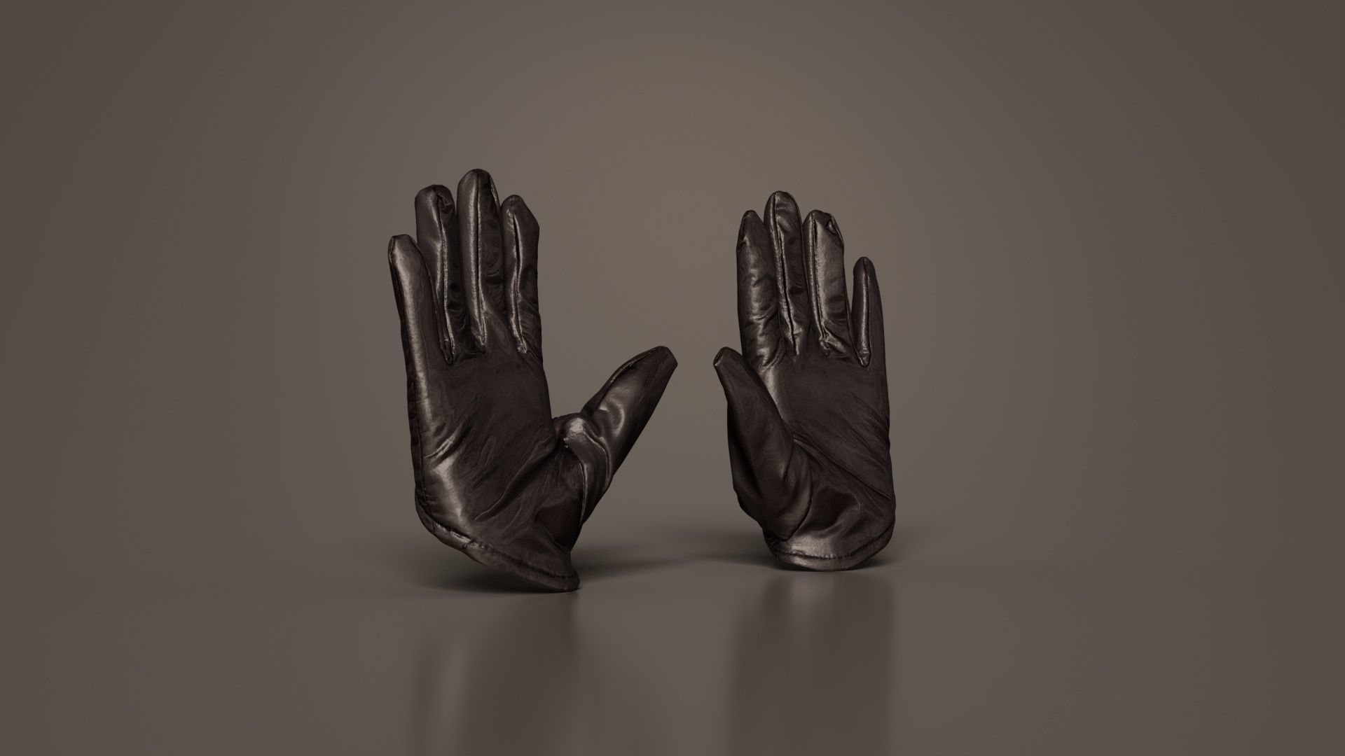 Vinyl Open Glove Low-poly 3D model_5