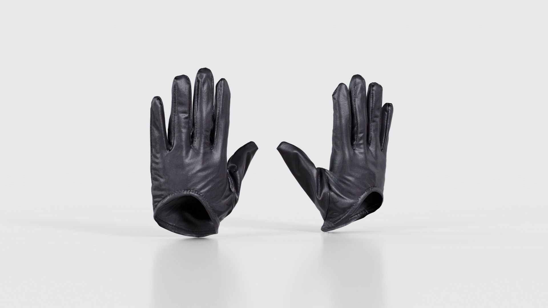 Vinyl Open Glove Low-poly 3D model_16