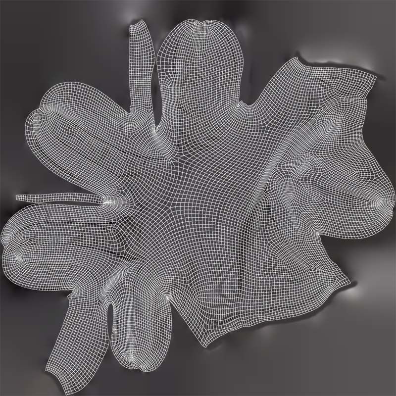 Vinyl Open Glove Low-poly 3D model_14