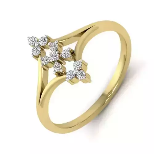 Women Diamond Ring 3dm STL  Render Details - PR-040 DIA