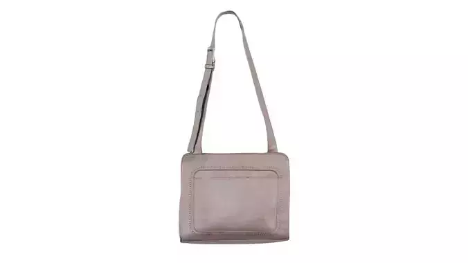 Beige Leather Shoulderbag Low-poly 3D model