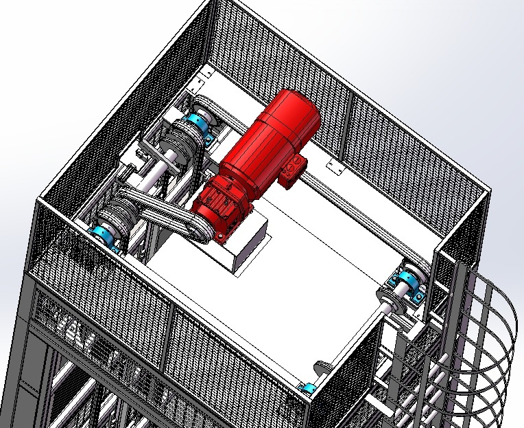 Heavy-duty reciprocating elevator  3D model_2