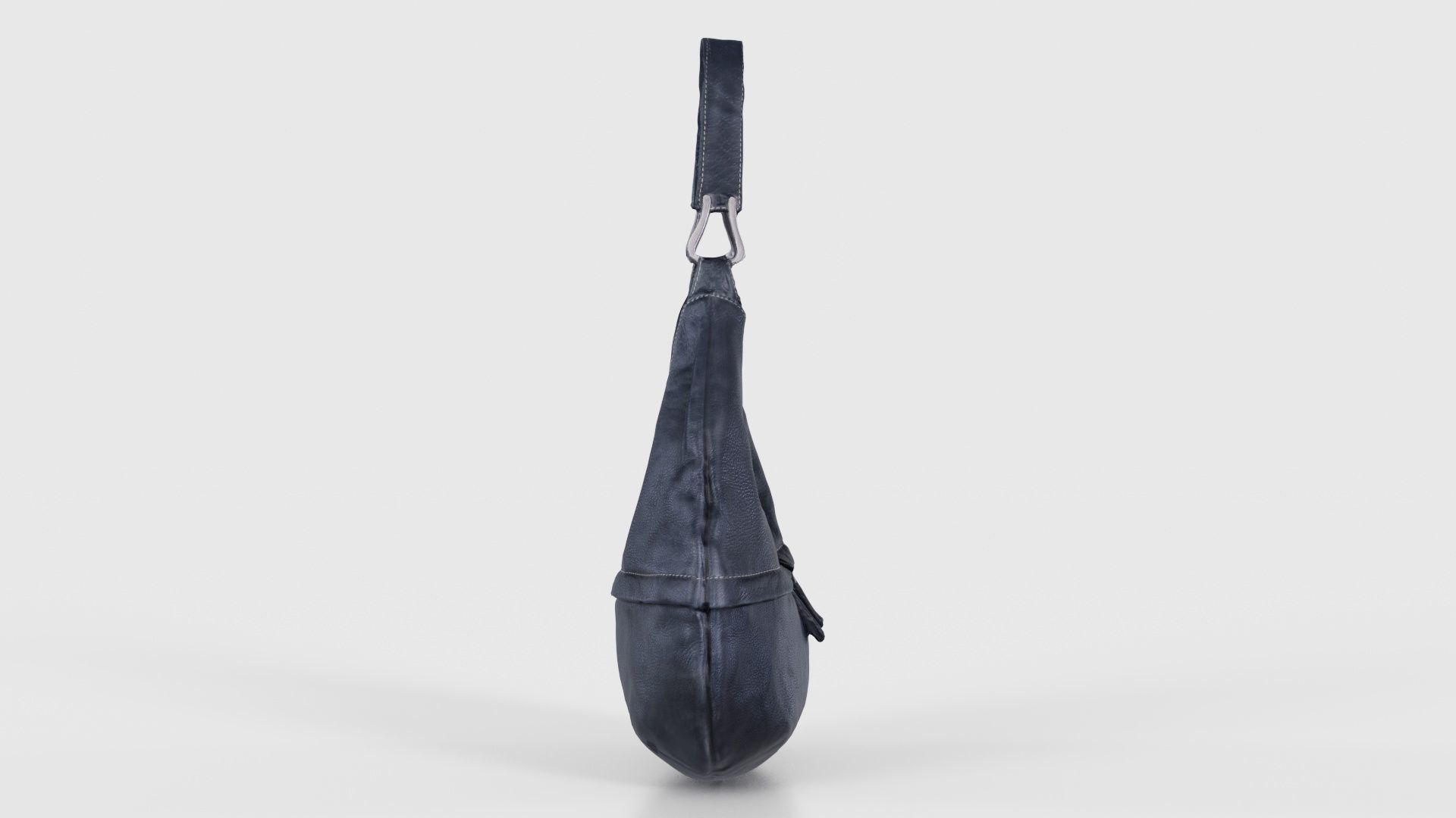 Black Leather Handbag Low-poly 3D model_18