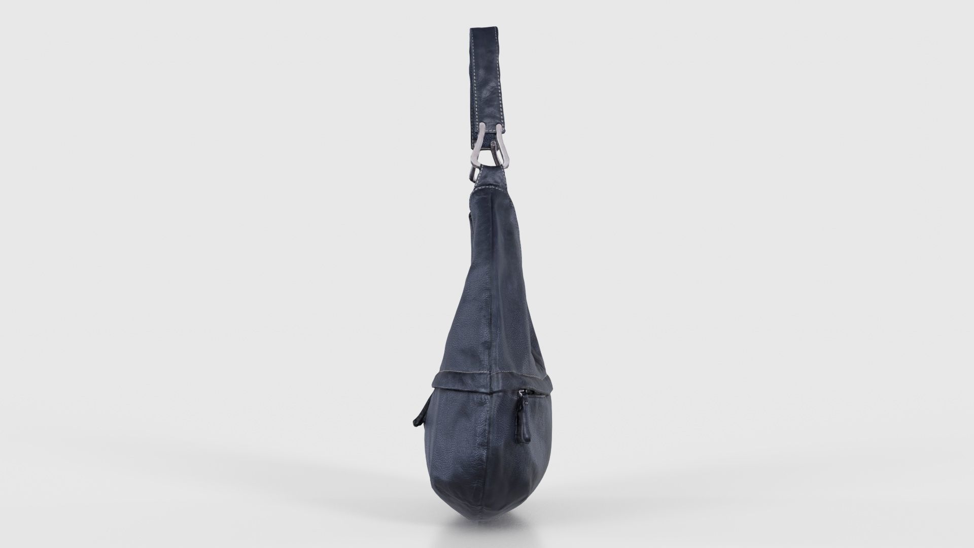 Black Leather Handbag Low-poly 3D model_24