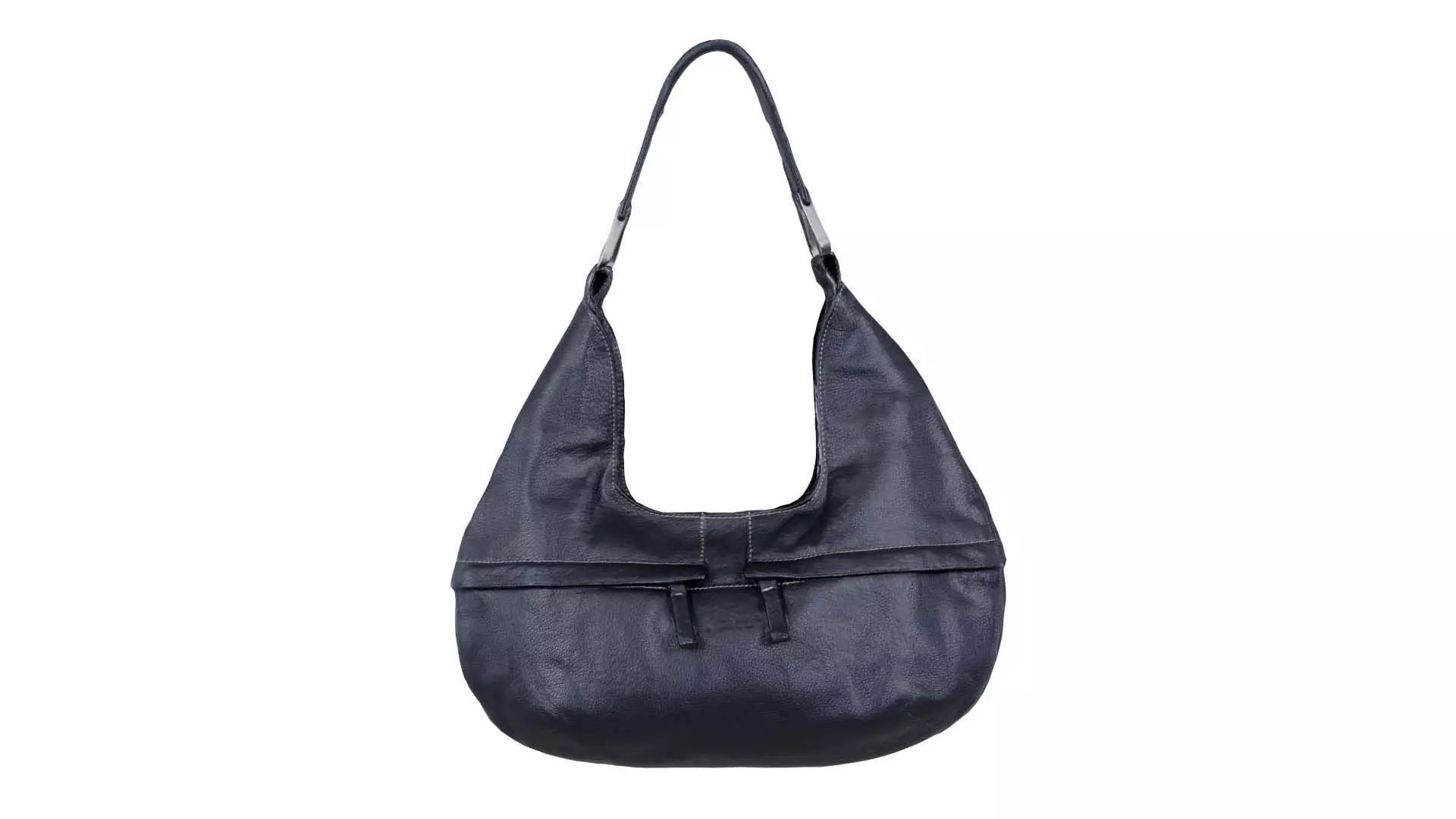 Black Leather Handbag Low-poly 3D model_0