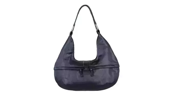 Black Leather Handbag Low-poly 3D model