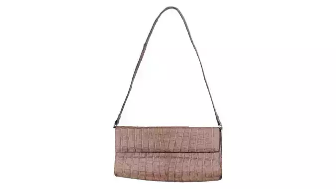 Crocodile Leather Purse Handbag Low-poly 3D model