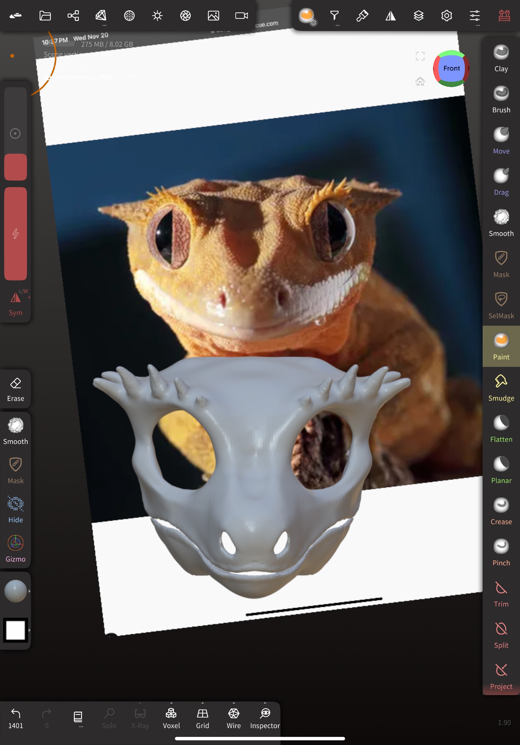 Crested Gecko Base 3D print model_4