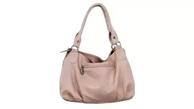 Light Brown Leather Handbag Low-poly 3D model
