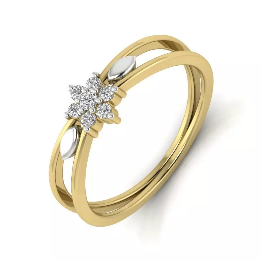 Women Diamond Ring 3dm STL Render Details - PR-043 DIA 3D print model