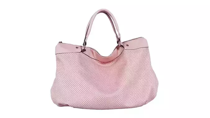 Pink Leather Handbag Low-poly 3D model