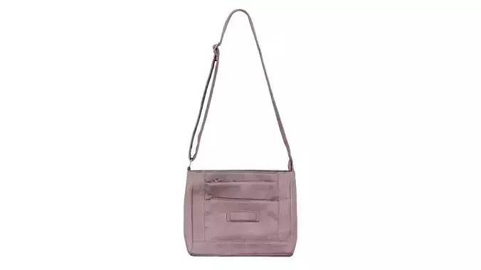 Pink Leather Shoulderbag Low-poly 3D model