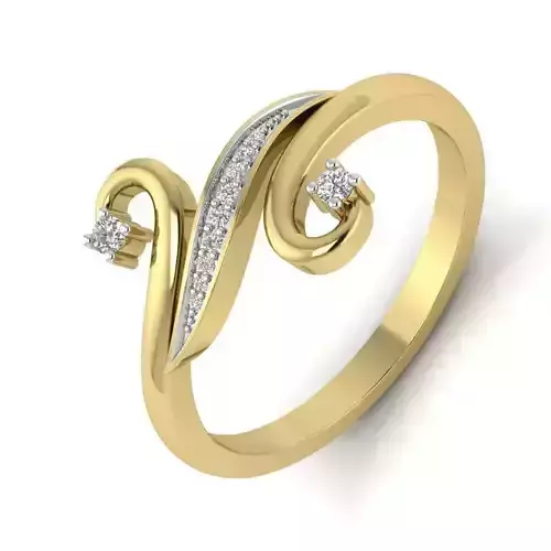 Women Diamond Ring 3dm STL  Render Details - PR-046 DIA